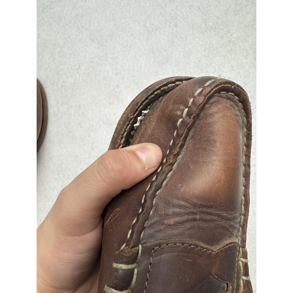 Oak Street Bootmakers Shoes Mens Size 9.5 D Brown Leather Moc Toe Dress Casual - Picture 10 of 11